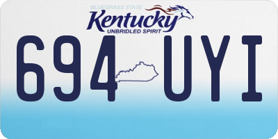 KY license plate 694UYI
