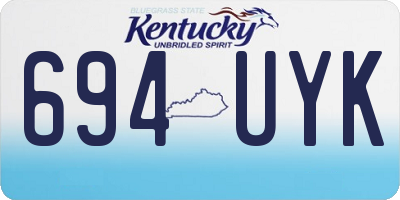 KY license plate 694UYK