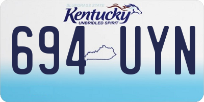 KY license plate 694UYN