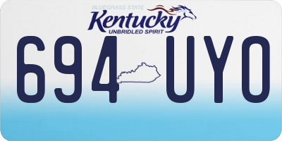 KY license plate 694UYO