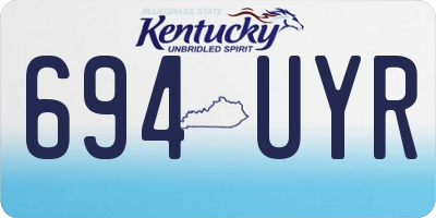 KY license plate 694UYR