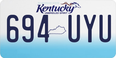 KY license plate 694UYU