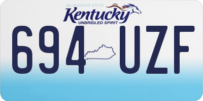 KY license plate 694UZF