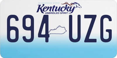 KY license plate 694UZG