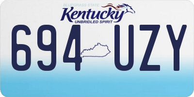 KY license plate 694UZY