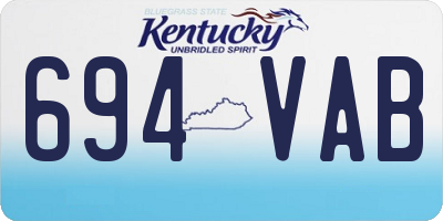 KY license plate 694VAB
