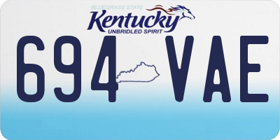 KY license plate 694VAE