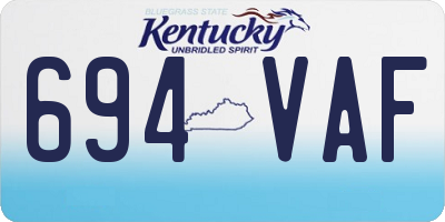 KY license plate 694VAF