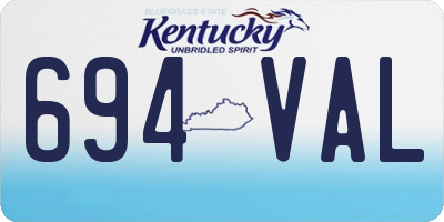 KY license plate 694VAL