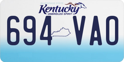 KY license plate 694VAO