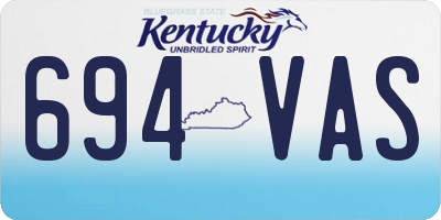 KY license plate 694VAS