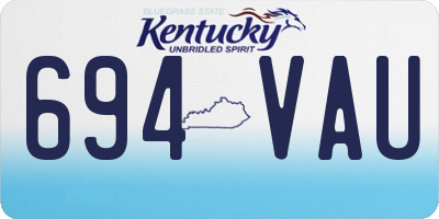 KY license plate 694VAU