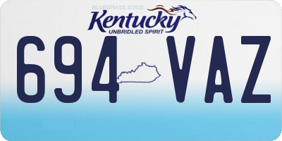 KY license plate 694VAZ