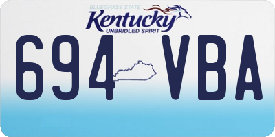 KY license plate 694VBA