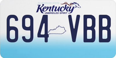 KY license plate 694VBB