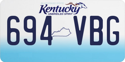 KY license plate 694VBG