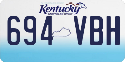 KY license plate 694VBH