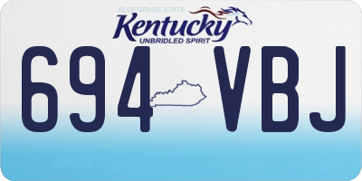 KY license plate 694VBJ