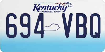 KY license plate 694VBQ