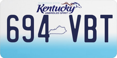 KY license plate 694VBT