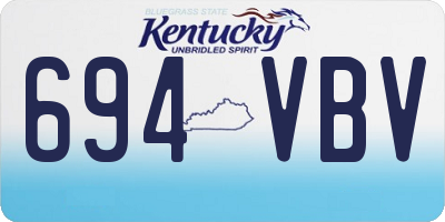 KY license plate 694VBV