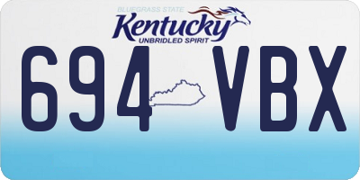 KY license plate 694VBX