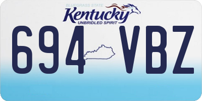 KY license plate 694VBZ