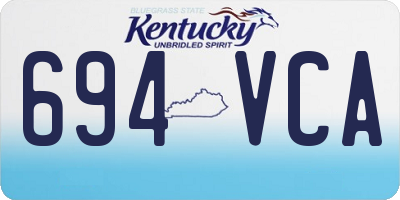 KY license plate 694VCA