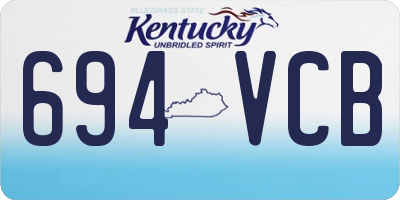KY license plate 694VCB