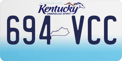 KY license plate 694VCC