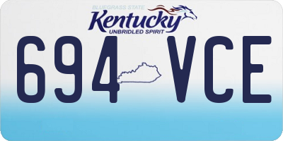 KY license plate 694VCE