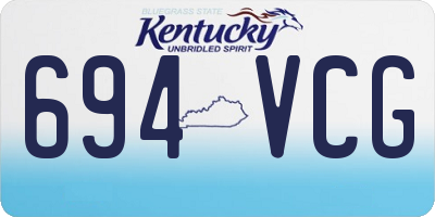 KY license plate 694VCG