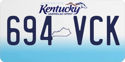 KY license plate 694VCK