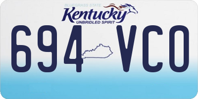 KY license plate 694VCO