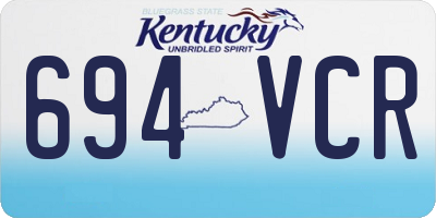 KY license plate 694VCR