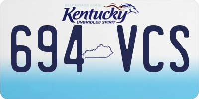 KY license plate 694VCS