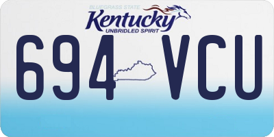 KY license plate 694VCU