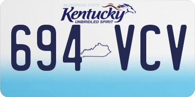 KY license plate 694VCV