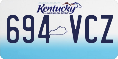 KY license plate 694VCZ