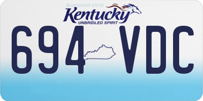 KY license plate 694VDC