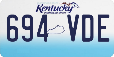 KY license plate 694VDE