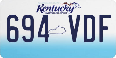 KY license plate 694VDF