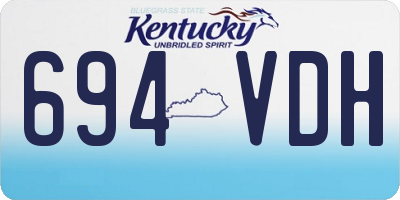 KY license plate 694VDH