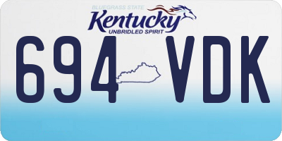 KY license plate 694VDK