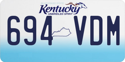 KY license plate 694VDM