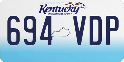 KY license plate 694VDP