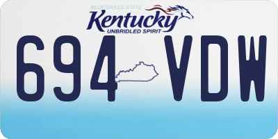 KY license plate 694VDW