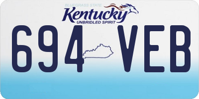 KY license plate 694VEB
