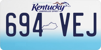 KY license plate 694VEJ