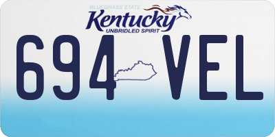 KY license plate 694VEL